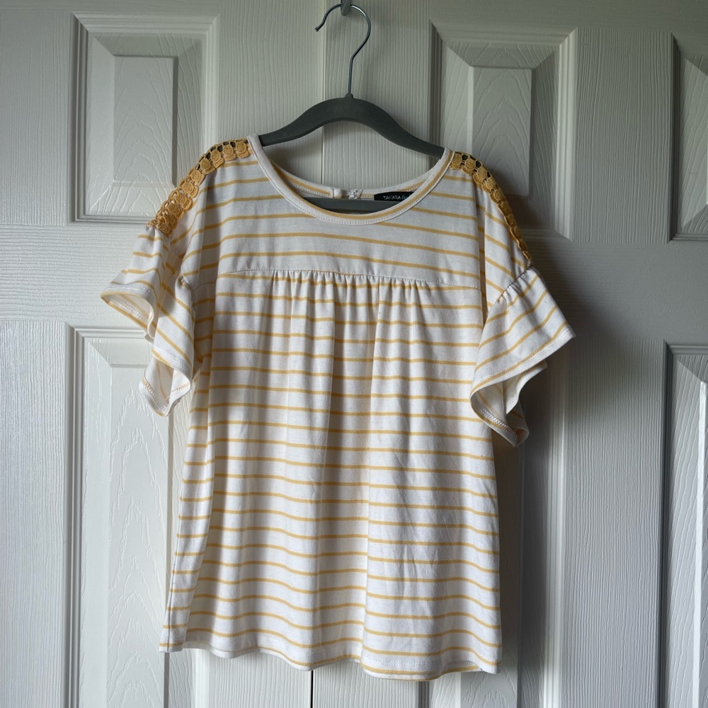 Takara Girls Shirt with Lace Accents